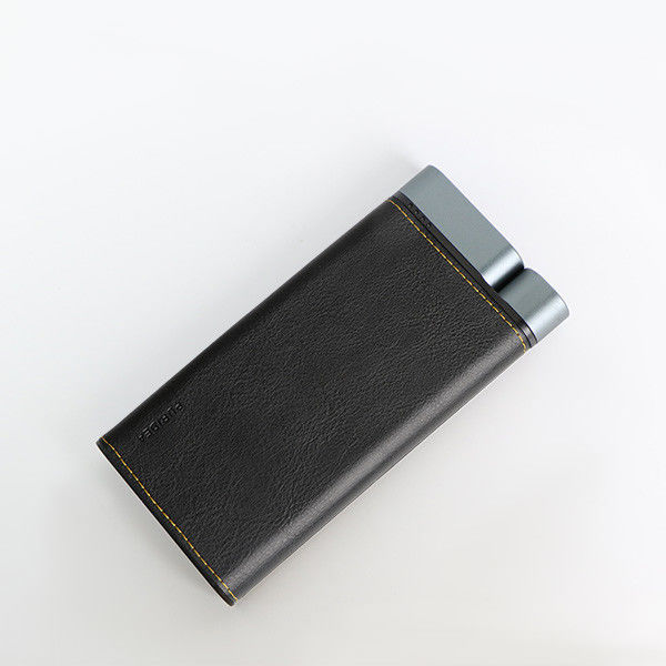 10000mAh Power Bank Μεταλλικό Κέλυφος Δερμάτινο Φινίρισμα 2pcs USB-A 1pc Type-C θύρες