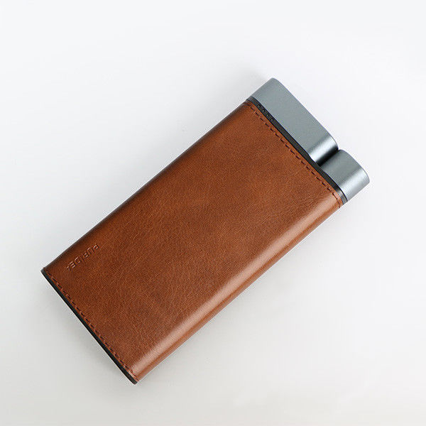 10000mAh Power Bank Μεταλλικό Κέλυφος Δερμάτινο Φινίρισμα 2pcs USB-A 1pc Type-C θύρες